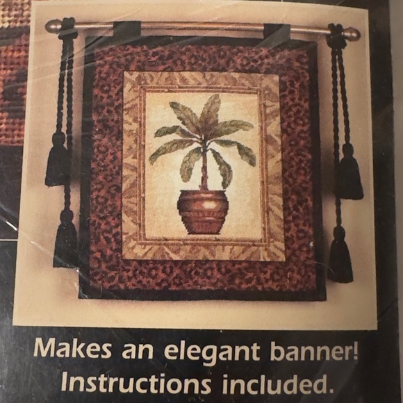 Dimensions Palm Tree Elegance Needlepoint Kit - Brown and Green - Picture 3 of 3